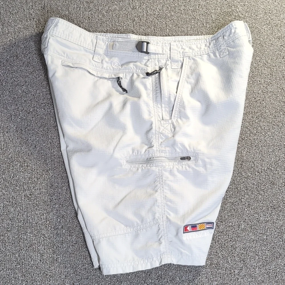 RailRiders Bitter End Ripstop Nylon Adventure Shorts Size 38 in Granite Gray